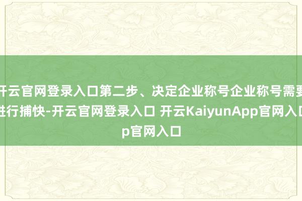 开云官网登录入口第二步、决定企业称号企业称号需要进行捕快-开云官网登录入口 开云KaiyunApp官网入口