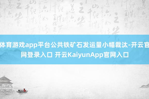 体育游戏app平台公共铁矿石发运量小幅裁汰-开云官网登录入口 开云KaiyunApp官网入口