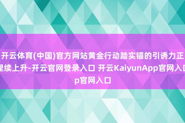 开云体育(中国)官方网站黄金行动踏实锚的引诱力正捏续上升-开云官网登录入口 开云KaiyunApp官网入口